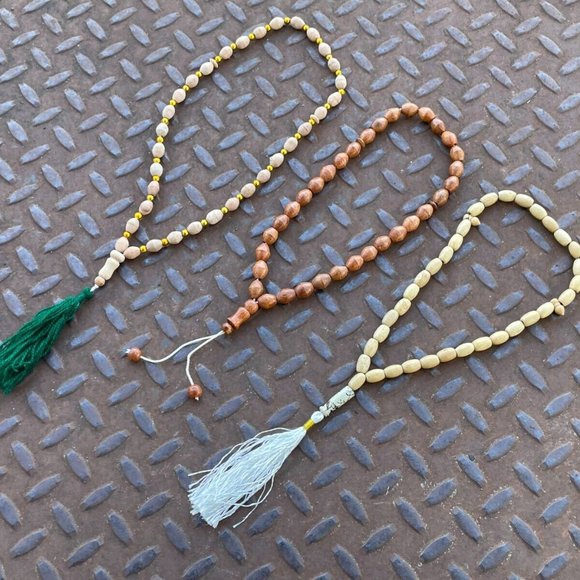 Pray Tasbeeh Lot of 3 Prayer Beads Islamic Religious Beads Handmade Wood - Picture 6 of 10
